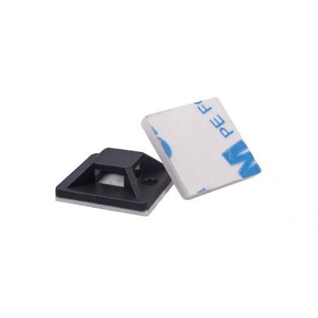 Base amarra plastica Negra 20*20MM 50-UNIDADES Ferreteria