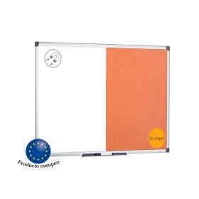 Pizarra Blanca y Corcho Magnética Bisilque 60 × 90 cm BI-XA0303170 Pizarras