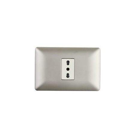 Enchufe Simple Bipaso 10A/16A 250V STANFORD Champagne Enchufes electricos