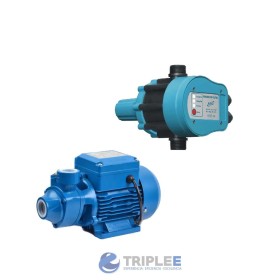 Kit Bomba de Agua Periférica 1 HP SQB80 + Controlador de Presión DSP-1 TRIPLEE