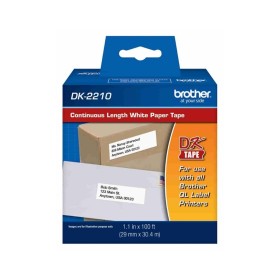Etiqueta Adhesiva Continua Brother DK-2210 29 mm x 30,48 m Original Etiquetas de Impresora