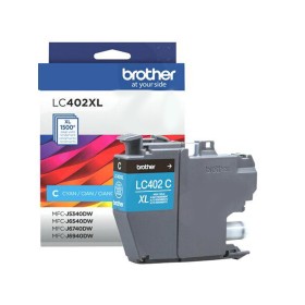 Tinta Brother Original LC402XLCS Cian de Alto Rendimiento Tinta inyección impresora