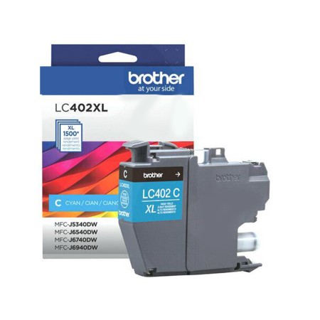 Tinta Brother Original LC402XLCS Cian de Alto Rendimiento Tinta inyección impresora