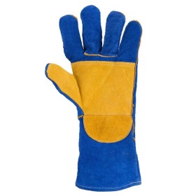 Guante Soldador Azul/Beige con Costuras de Kevlar Seguridad industrial