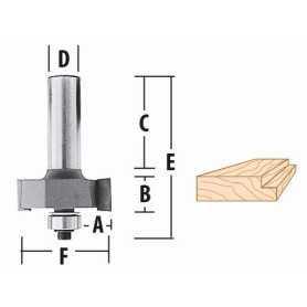 Fresa 1.3/8" P/Encajes Toma 1/2" C/Rodam.