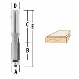 Fresa Recta P/Laminados 2 Filos 1/4" X 1/2" C/Rodamiento Eje 1/4"