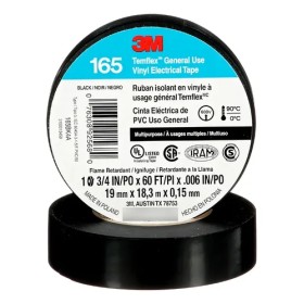 Cinta Aisladora Eléctrica 3M Temflex 165 Negra 19 mm x 18 m cinta electricas