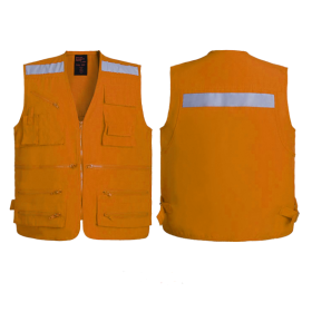 Chaqueta Geólogo Naranjo de Alta Visibilidad Ropa de trabajo