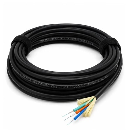 Fibra Óptica Multimodo OM3 LSZH Indoor/Outdoor 4 Hilos Cable fibra optica