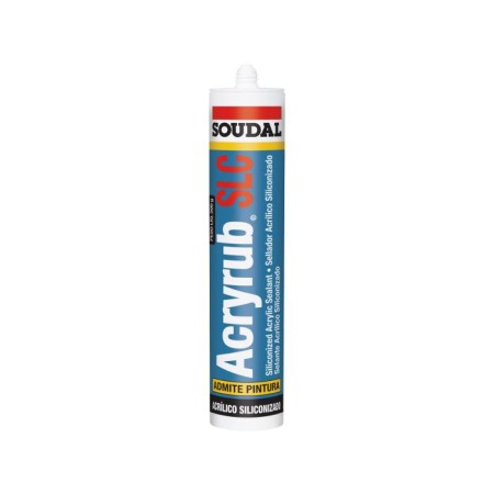 Sellador Acrílico Pintable Blanco 300 ml Soudal Sellos y adhesivos