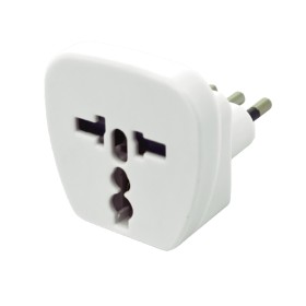 Enchufe Adaptador Universal Stanford 10A 250V Negro/Blanco 8011 Electricidad