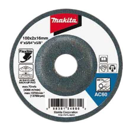 Disco Flexible 4-/2" (115X3X22Mm) Ac60, 2G, Blk