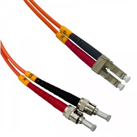 Jumper de Fibra Óptica ST/PC a LC/PC Multimodo OM1 Dúplex 3 mm 2 Metros Jumper fibra optica multimodo