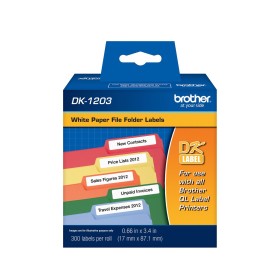 Etiqueta Adhesiva Brother DK-1203 17 mm x 87,1 mm Original Etiquetas de Impresora