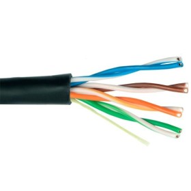 Cable de red Outdoor Cat6, 24 AWG, 100% cobre, 4x2x0,52, caja de 305 mts Cable utp