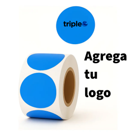 Etiqueta Adhesiva Personalizada con Logo - Rollo 500 Unidades Etiquetas adhesivas térmicas