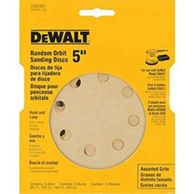 Disco de Lija DeWalt 5” Grano Surtido Pack 5 Unidades DW4307-XJ Lijas