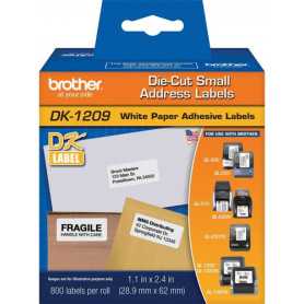 etiqueta adhesiva para código de barra Brother DK1209