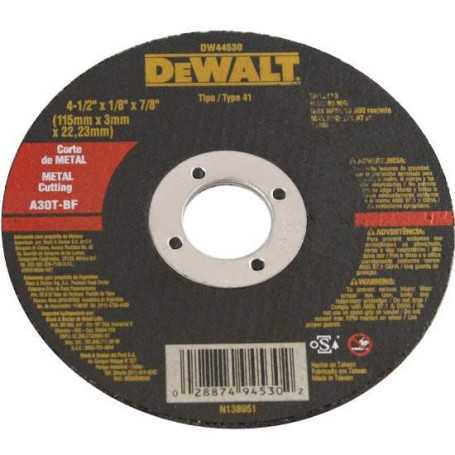 Disco De Corte De Metal 4 1/2X3/64X7/8 Dwalt