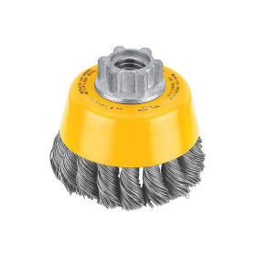 Grata copa 4'' trenzada hilo M14 alambre carbono 0,020'' Gratas