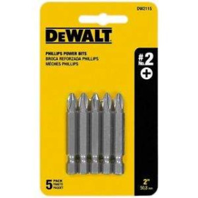 Punta Phillips DeWALT N°2 de 2” (50 mm) DW2115 5 Unidades Puntas phillips