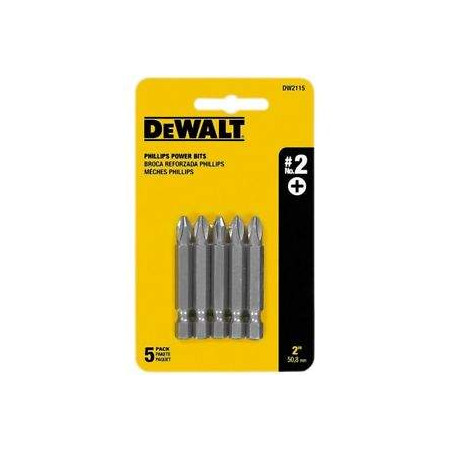 Punta Phillips DeWALT N°2 de 2” (50 mm) DW2115 5 Unidades Puntas phillips