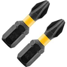 Punta para Atornillar Phillips PH2 25 mm DeWALT IR FlexTorq DWA1PH2IR2 2 Unidades Set punta philips