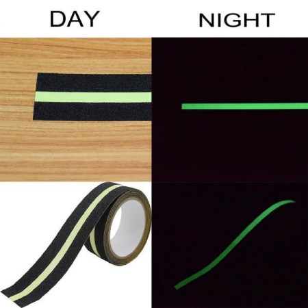 Cinta Antideslizante Negro Fosforescente 60 mm x 4,5 m TRIPLEE