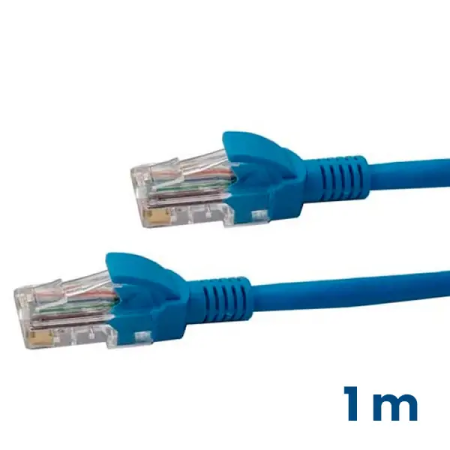 Patch Cord UTP CAT6 1 Metro Azul RJ45 Gigabit Ethernet TRIPLEE