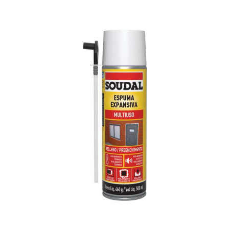 Espuma Expansiva de Poliuretano Soudal 750 ml Sellos y adhesivos