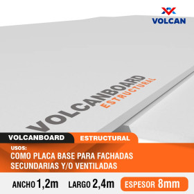 Plancha Internit Fibrocemento 8 mm 1,20 x 2,40 m Plancha Fibrocemento