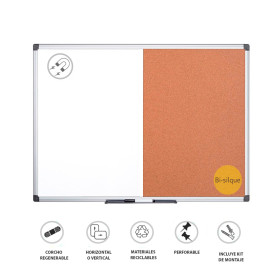 Pizarra Combinada Bisilque Corcho + Magnética 150 x 100 cm BI-XA1503170 Articulos de Oficina