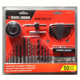 Set Para Atornillar Y Perforar 50 Piezas Black+Decker BD7806-LAC Herramientas manuales