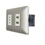 Enchufe Simple Stanford 10A 250V con USB Champagne 3948 Electricidad - vista detalle