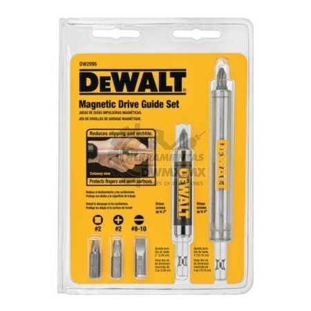 Set de Guías Magnéticas + Puntas para Atornillar DeWalt DW2095 (5 Piezas) Set punta philips