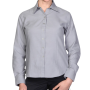Blusa Oxford Manga Larga Gris Ropa de trabajo