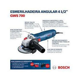 Esmeril Angular Bosch Professional GWS 700 115 mm Herramientas