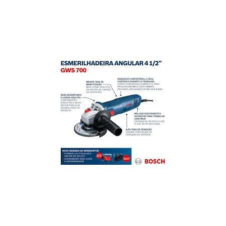 Esmeril Angular Bosch Professional GWS 700 115 mm Herramientas