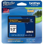 Cinta Brother TZe-334 Dorado sobre Negro 12 mm Tecnologia