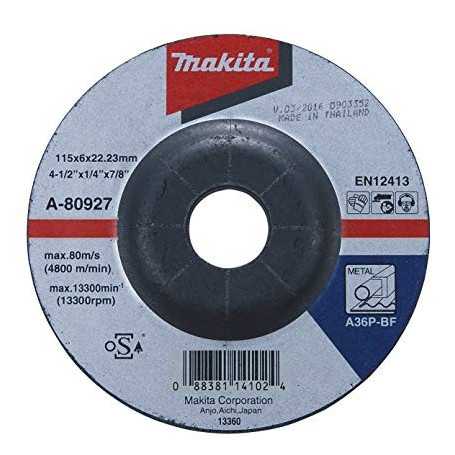 DISCO DESBASTE METAL 4-1/2" (115*6*22,23) A36P.