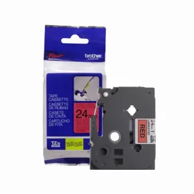 Cinta Flexible Brother TZe-FX451 24 mm Negro sobre Rojo Tecnologia