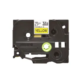 Cinta rotuladora Brother Negro sobre amarillo 18 mm TZeFX641 Cintas Rotuladoras