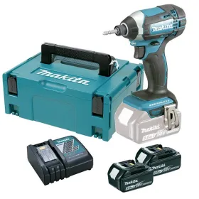 Atornillador de Impacto Inalámbrico Makita DTD152RFJ 18V LXT 165 Nm con 2 Baterías 3.0 Ah Atornillador de impacto inalambrico