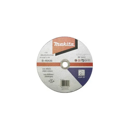 DISCO CORTE METAL 9 (230 X 2,5 X 22,23 mm.) RECTO / A30R-BF Accesorios de herramienta