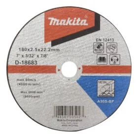 Disco Corte Metal 7" (180 X 1.5 X 22 Mm.) Recto - A46T11Bf (acero Inoxidable y Aceros Mayor Dureza) Makita Disco abrasivos