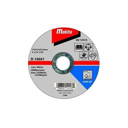 Disco Corte Metal 9 (230 x 2,5 x 22,23 mm.) Recto / A30S-BF Makita D-18699