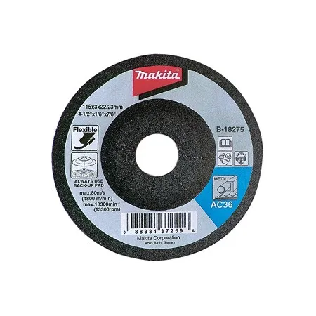 Disco Flexible 4-1/2" (115X3X22.23Mm) Ac46, 2G Blk Makita