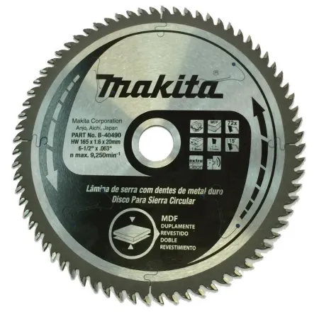 Disco Sierra Circular Makita 6-1/2” 24 Dientes D-03333 Accesorios sierra