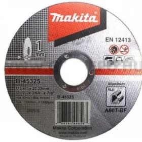 Disco de Corte para Aluminio Makita 4-1/2” B-45325 Disco corte Metal