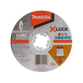 Disco Corte Acero Inox. 4-1/2 (115 x 1,2 x 22,23) A60T X-lock Makita E-00387 Accesorios discos